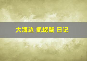 大海边 抓螃蟹 日记